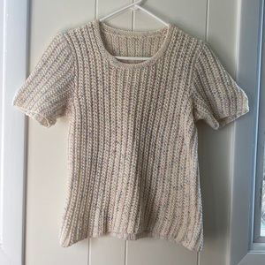 Vintage Confetti Cake Short Sleeve Sweater L/XL